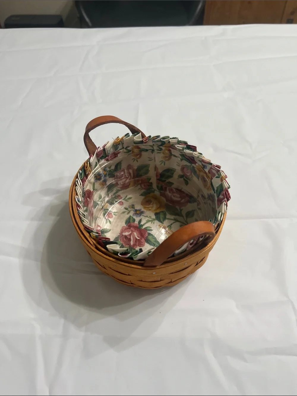 Longaberger Natural Brown Handwoven Basket